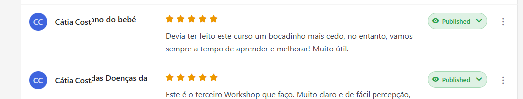Review de Filipa Pinto — Workshop Introdução Alimentar